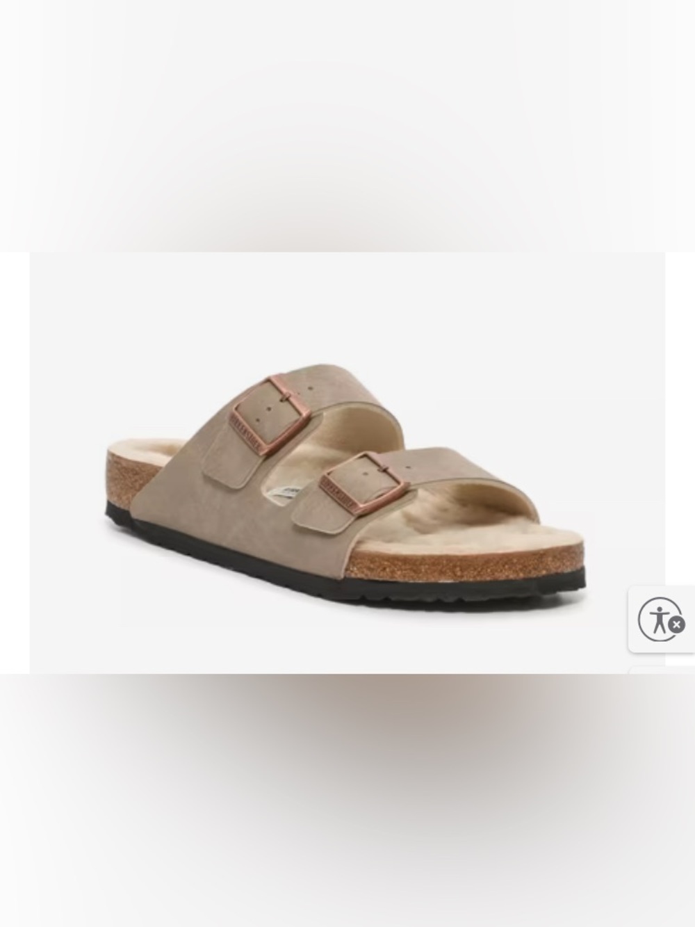 Birkenstock Arizona Shearling Slide Sandal  NWT